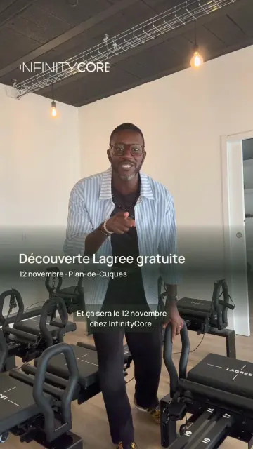 Vous avez envie d’essayer le Lagree ? On vous invite ✨

Le jeudi 12 novembre 2026, venez célébrer l’inauguration d’InfinityCore à Plan-de-Cuques et l’anniversaire de notre aventure !

💪 14 h–18 h · Découvertes Lagree gratuites
Découvrez la pratique sur machine avec nos coachs. Six places par créneau, sur réservation : choisissez votre horaire !

🥂 19 h–22 h · Soirée d’inauguration
Retrouvons-nous pour célébrer cette nouvelle étape ensemble. Pensez à confirmer votre présence et à déclarer vos accompagnants.

🎁 Pour l’occasion : −15 % sur tous les packs, uniquement le 12 novembre pour les achats sur place.

📍 29 avenue Frédéric Chevillon, Plan-de-Cuques — face à la mairie.

🔗 Pour vous inscrire : lien en bio → infinitycore.fr → « Découvrir le programme ».
Choisissez ensuite votre créneau gratuit ou confirmez votre présence à la soirée. Vous pouvez participer aux deux : les réservations sont séparées.

Pour pratiquer : chaussettes antidérapantes obligatoires (en vente sur place).

Partagez cette invitation avec vos proches et identifiez la personne avec qui vous aimeriez venir 🤍

#InfinityCore #Lagree #PlandeCuques #Allauch #Marseille